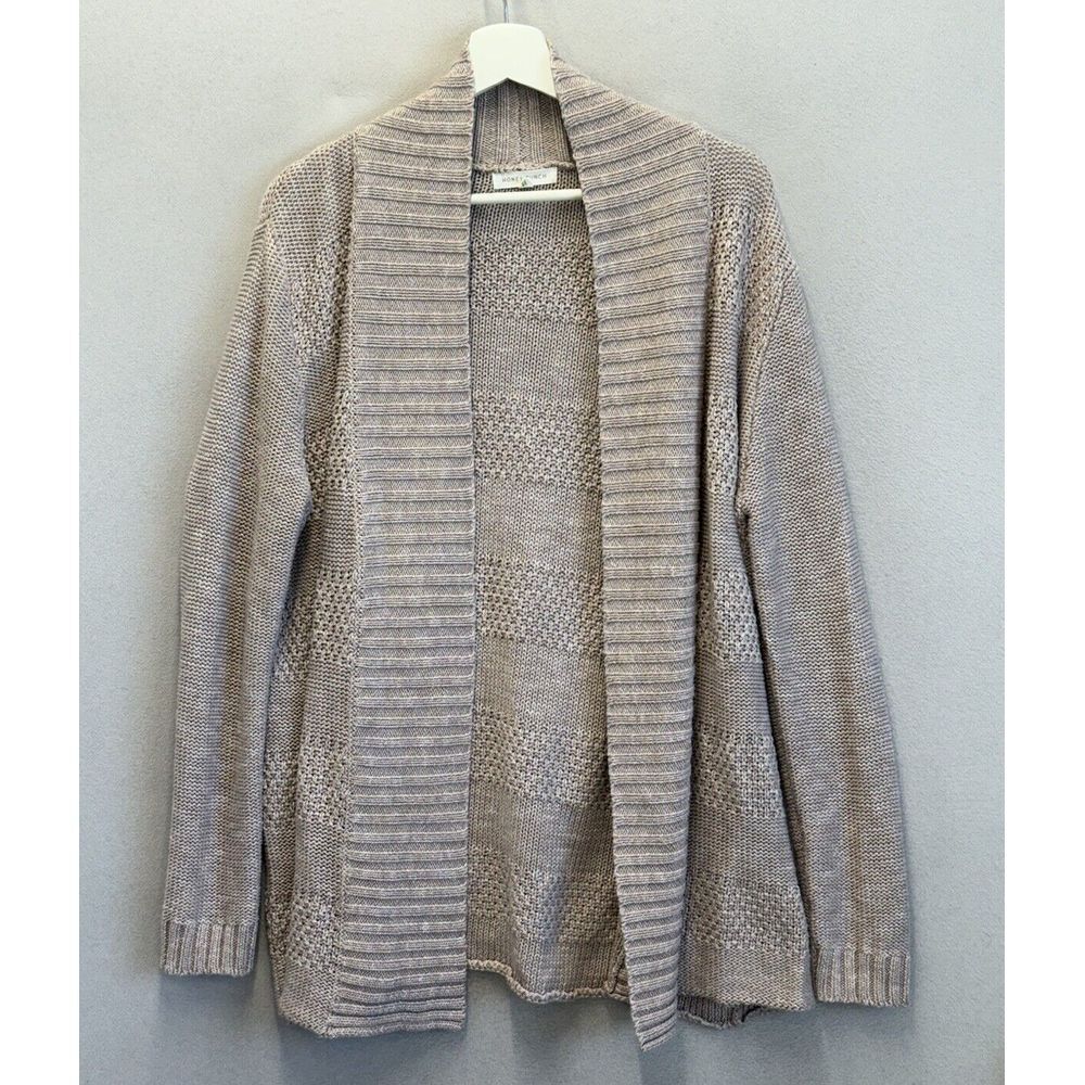 Honey Punch Women's Sz XL‎ Beige Shawl Collar Long Sleeve Knitted Open Cardigan